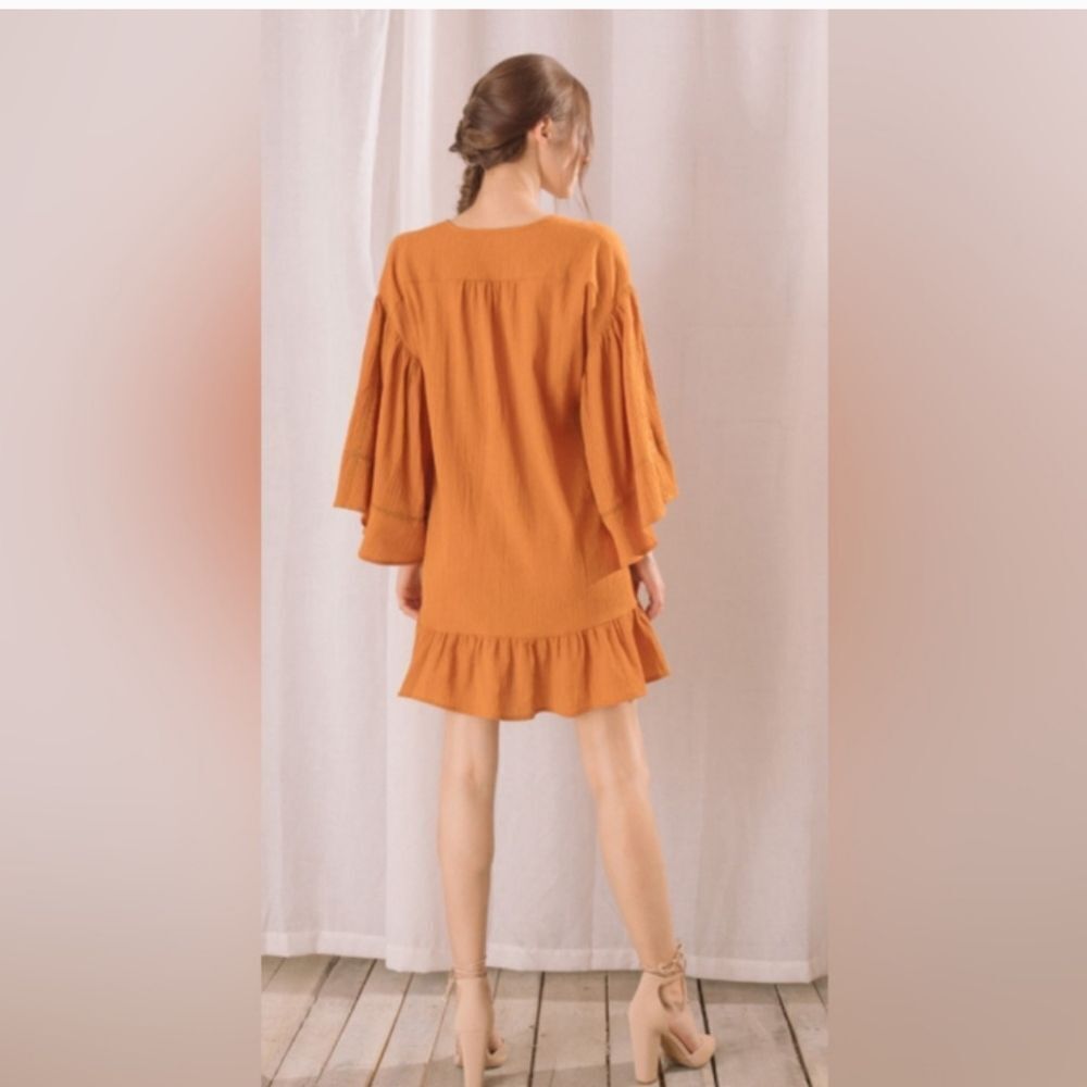 Storia Oversized Bohemian Tunic Mini Dress Size Small - Picture 5 of 15
